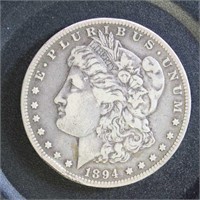 US Coins 1894-S Morgan Silver Dollar, circulated