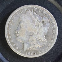 US Coins 1904-O Morgan Silver Dollar, circulated