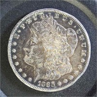 US Coins 1885-CC Morgan Silver Dollar, circulated