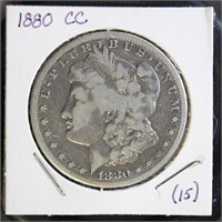 US Coins 1880-CC Morgan Silver Dollar, circulated