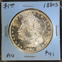 US Coins 1880-S Morgan Silver Dollar, uncirculated