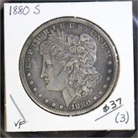 US Coins 1880-S Morgan Silver Dollar, circulated