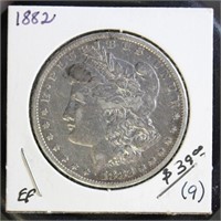 US Coins 1882 Morgan Silver Dollar, circulated