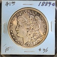 US Coins 1884-O Morgan Silver Dollar, circulated