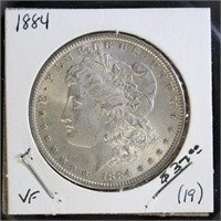 US Coins 1884 Morgan Silver Dollar, circulated