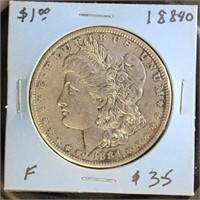 US Coins 1884-O Morgan Silver Dollar, circulated