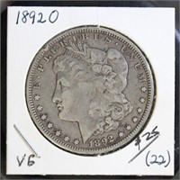 US Coins 1892-O Morgan Silver Dollar, circulated