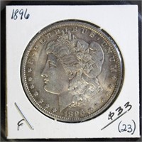 US Coins 1896 Morgan Silver Dollar, circulated