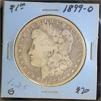 US Coins 1899-O Morgan Silver Dollar, circulated