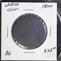 US Coins 1800 Large Cent, circulated