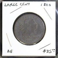 US Coins 1800 Large Cent, circulated
