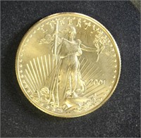 US Coins 2001 Gold Eagle 1/2 Ounce, uncirculated