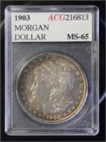 US Coins 1903 Morgan Silver Dollar, AU
