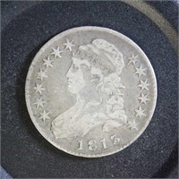 US Coins 1813 Bust Half Dollar, circulated