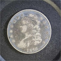 US Coins 1836 Bust Half Dollar, circulated