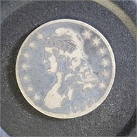 US Coins 1825 Bust Half Dollar, circulated