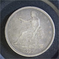 US Coins 1877 Trade Dollar, circulated