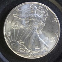 US Coins 2002 Silver Eagle, circulated