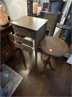 Storage End Table and Small Round Table