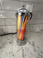 Glass Coca Cola Straw Dispenser