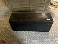 Wood Storage Box & Contents