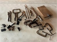 Vise grips, C-clamps