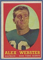 1958 Topps #30 Alex Webster New York Giants