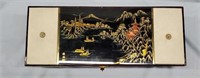 Vtg  Asian Hand Painted Ballerina Jewelry Box