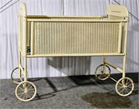 Vintage Lloyd Loom Carriage Crib