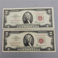 1963 & 1963A US $2 NOTES