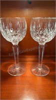 Waterford Lismore Crystal Red Wine Glasses, Pair