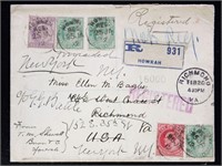 India Stamps India Registered Letter Envelope 1912