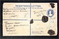 India Stamps India Registered Letter Envelope Up