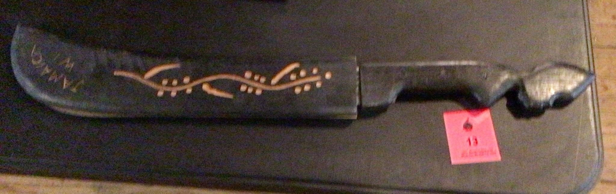 Large Knife with Engraved Blade cover Jamaica