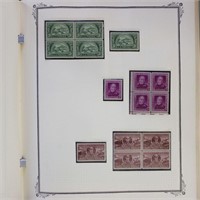 US Stamps 1940s-1950s Mint Plate Blocks (gum condi
