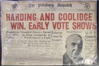 1920s Harding related Newspapers, including electi