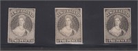 New Zealand Stamps 3 2 Pence Proofs on card