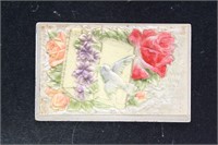 1911 Valentine Fancy Bakelite plastic postcard, sc