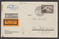 Germany Stamps #C37 Zeppelin Cover with vertical f