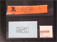 US Stamps Rocket Mail early labels & Cinderellas