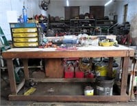 Work Table with Contents Incl Yellow Cabinet Full