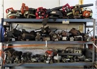 Shelving and Contents Incl. Blowers, Mufflers,