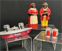 Vintage Mammy, Uncle Moses Plastic Salt Shakers