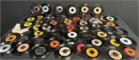 Large Lot of 45's Vinyl Records, Mixed Genres