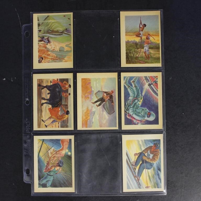 1956 Adventure Cards 18 different in 9 sleeve page