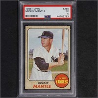 Mickey Mantle 1968 Topps #280 PSA 5 Baseball Card,