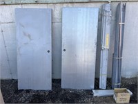 2 New steel doors complete w/ all hardware