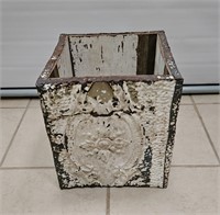 ANTIQUE PLANTER MADE FROM ROOF TIN TILES