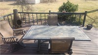 Slate patio table & chairs