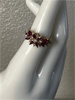 14k Gold, Ruby, Diamond Ring Sz 5 With Appraisal